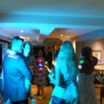 Wedding guests and bride dancing to DJ Plest
